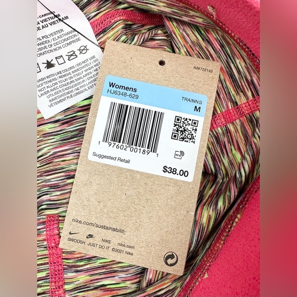 Nike Women's Pro 3" Spacedye Shorts in Multi Size Medium - Picture 8 of 8